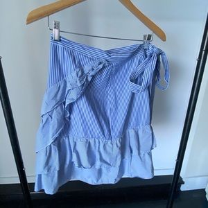 Beautiful stripped white and blue skirt